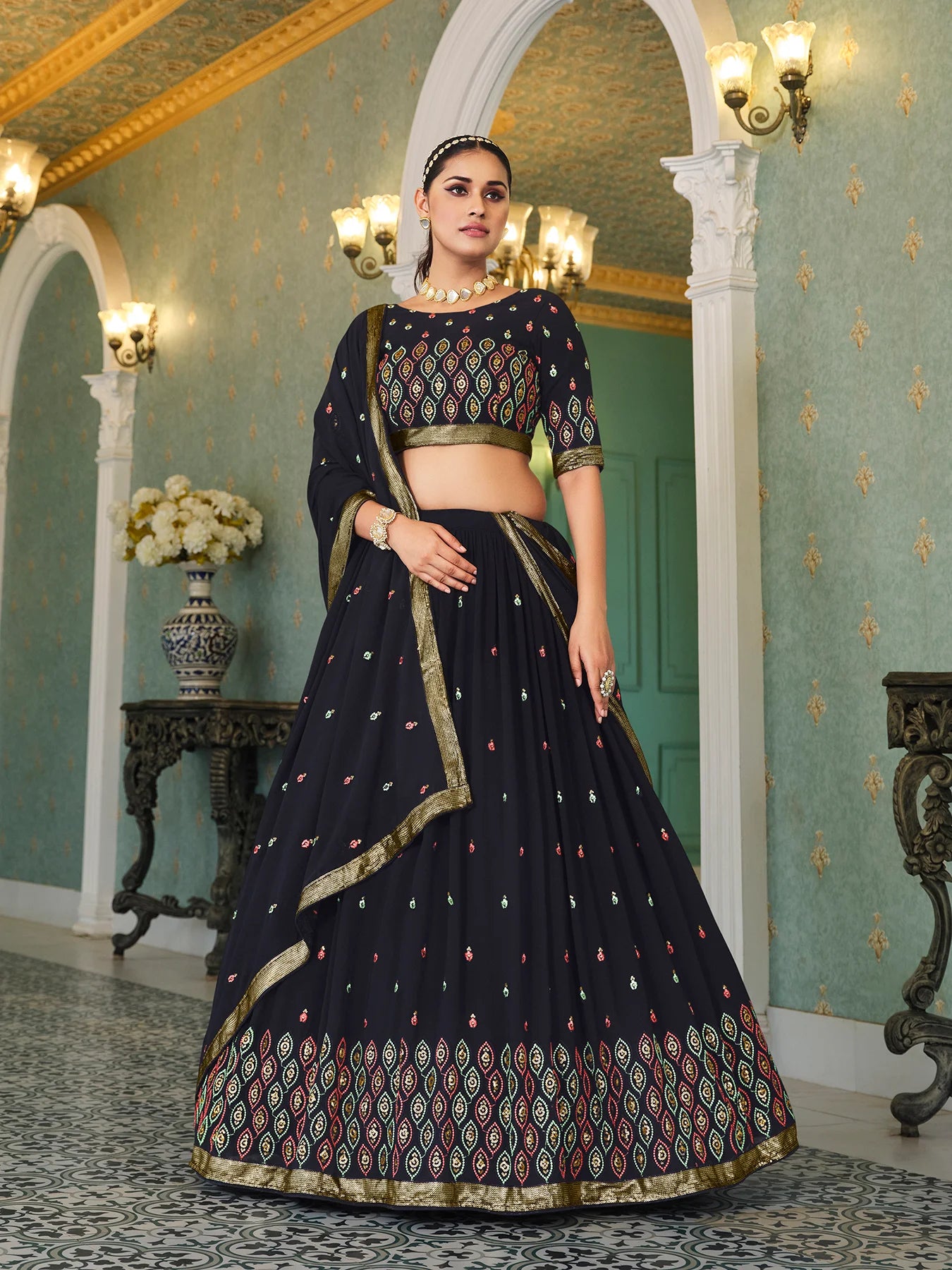 Georgette Lehenga Online