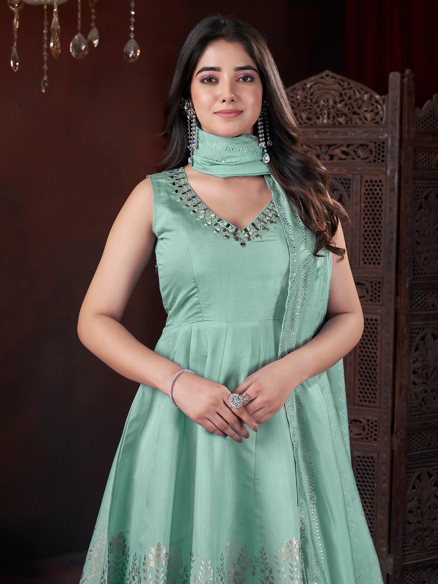 Roman silk suit set