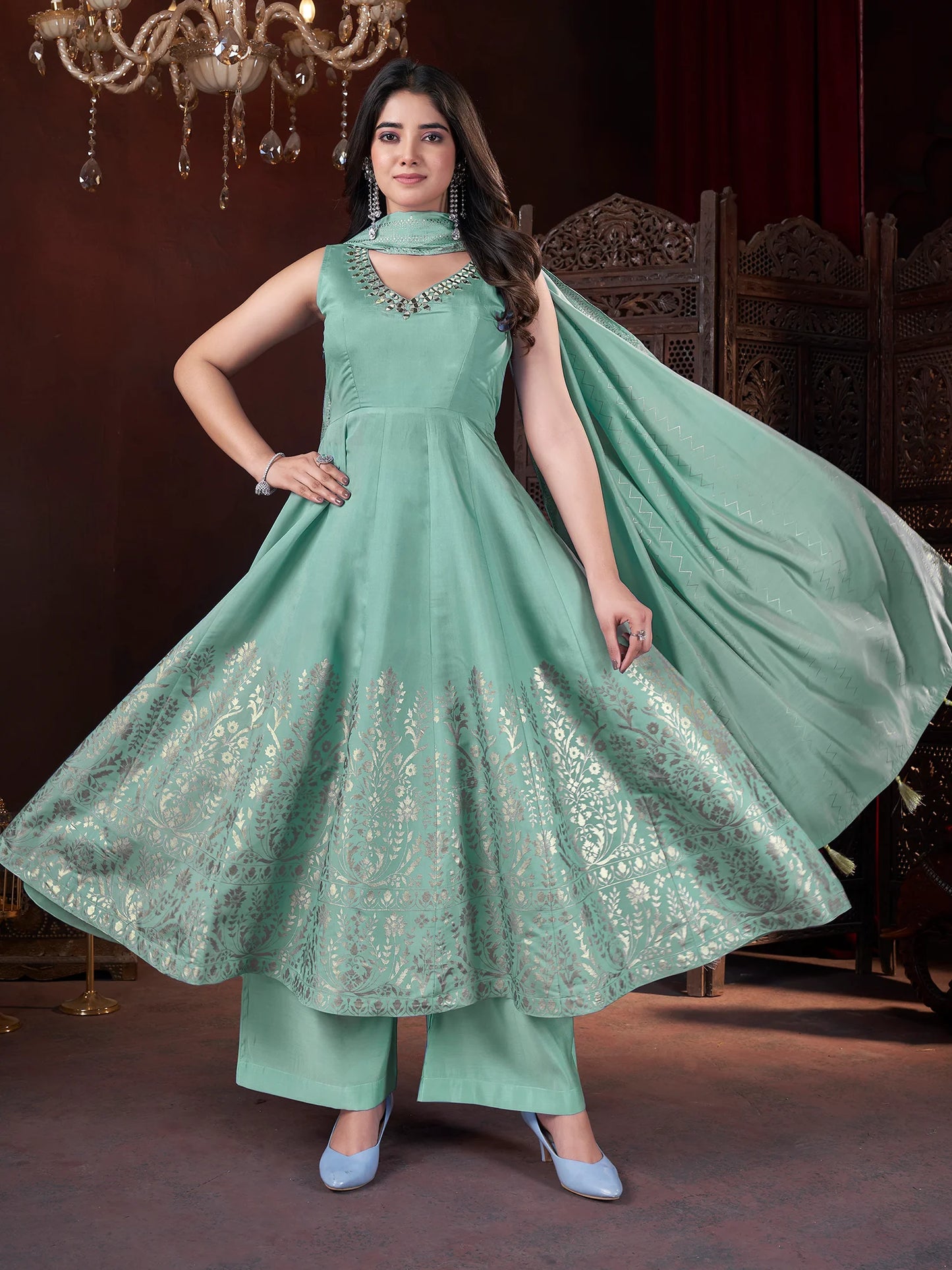Mirror work suit set
