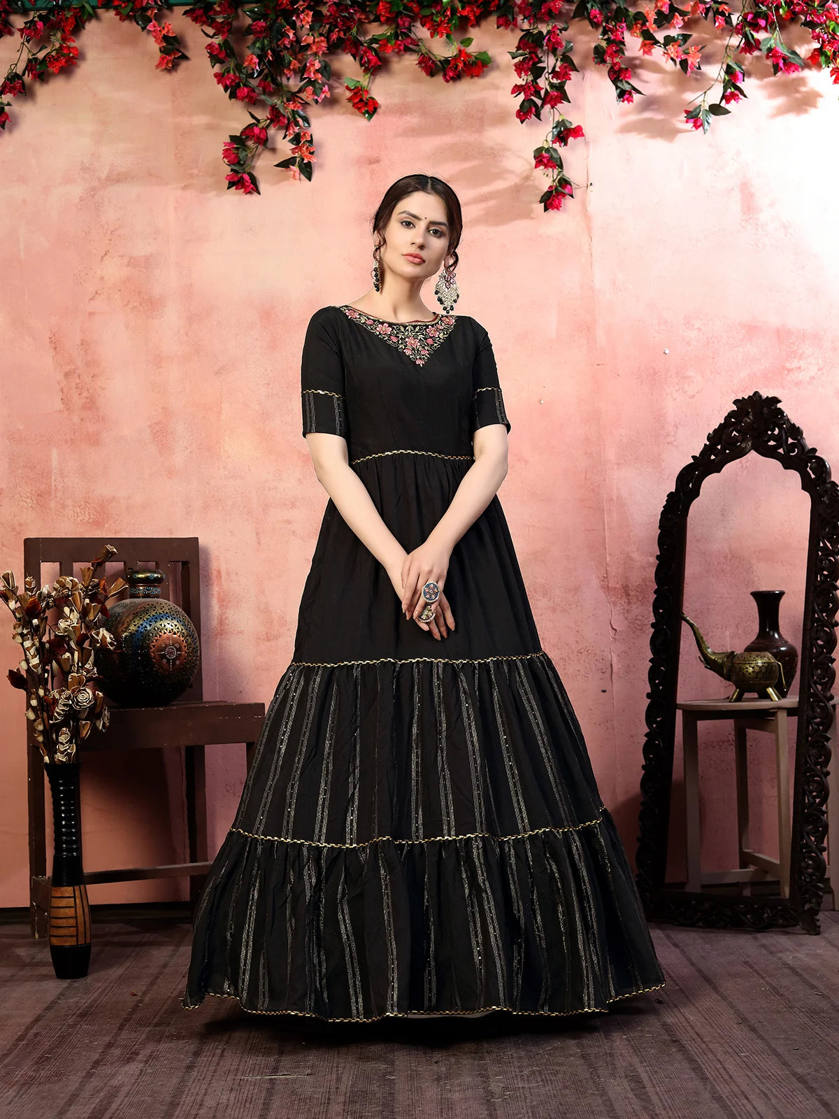 Designer Black Gown