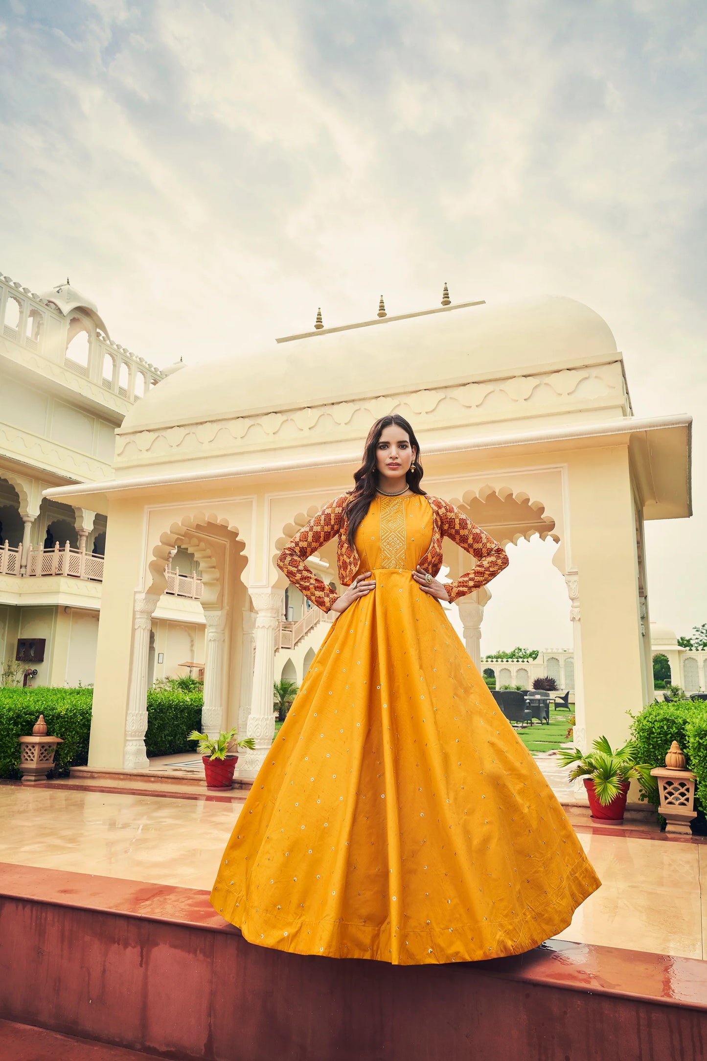 Affordable mustard gown online
