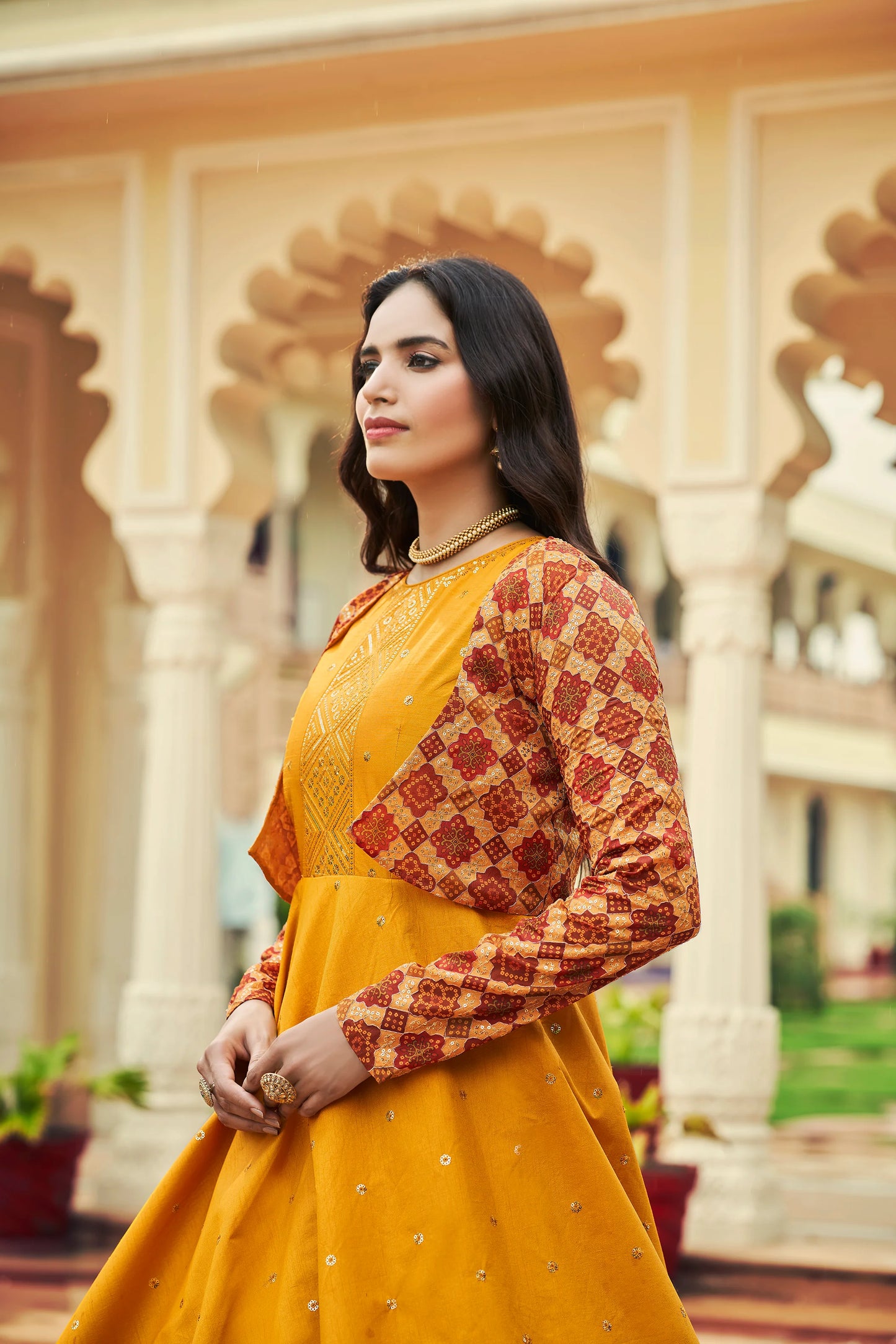 Indian designer Shibori gown