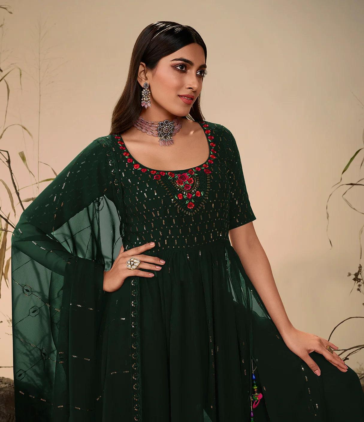 Thread Embroidered Suit