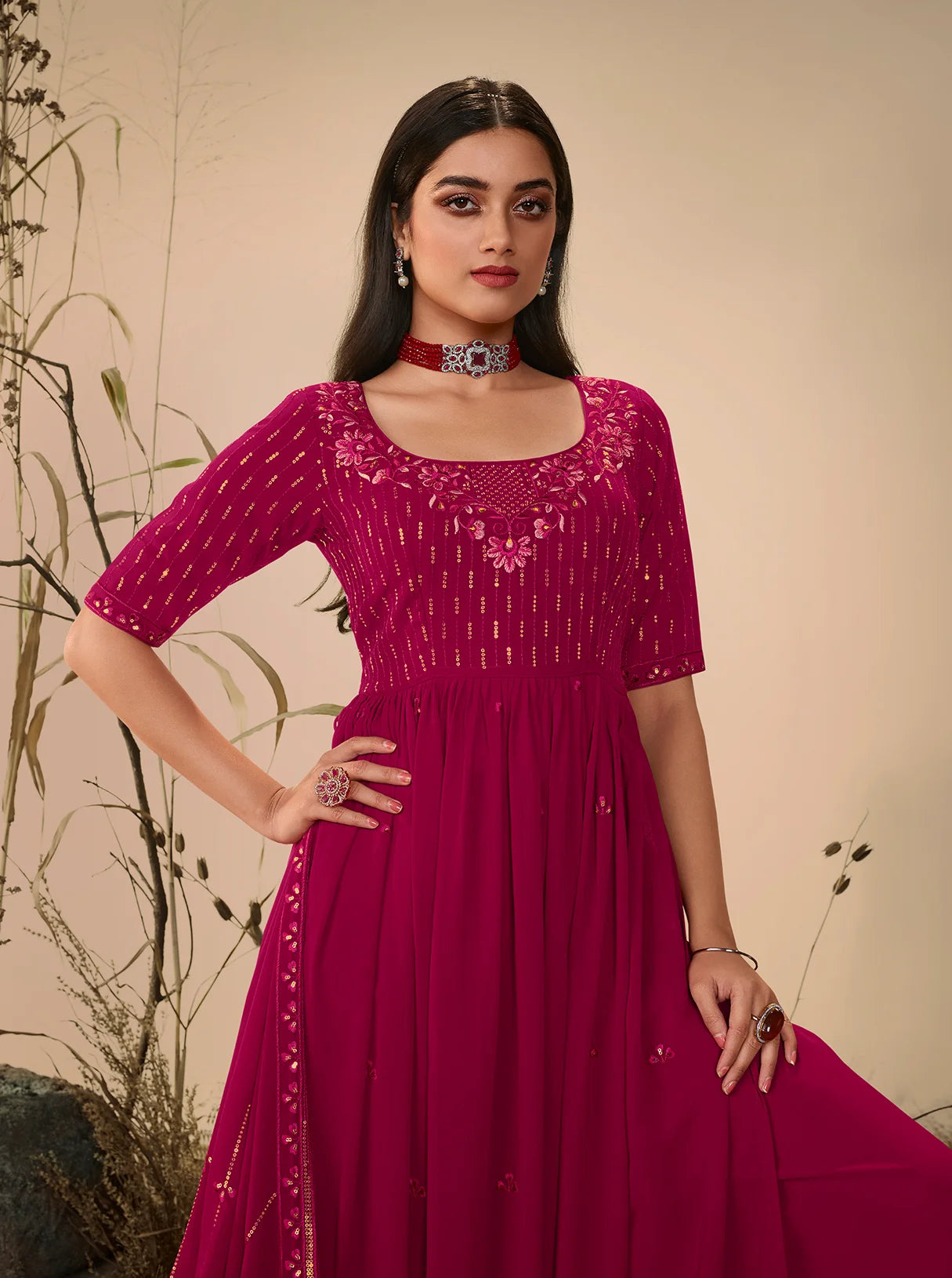 Embroidered salwar suit