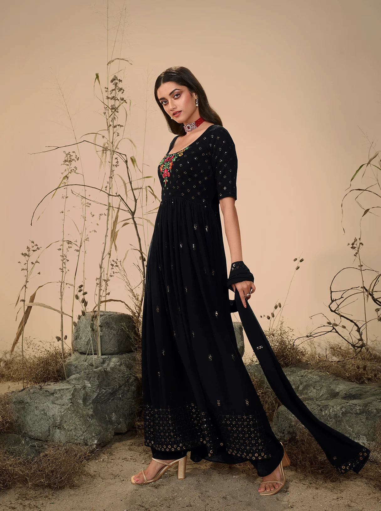 Black Georgette Salwar Suit