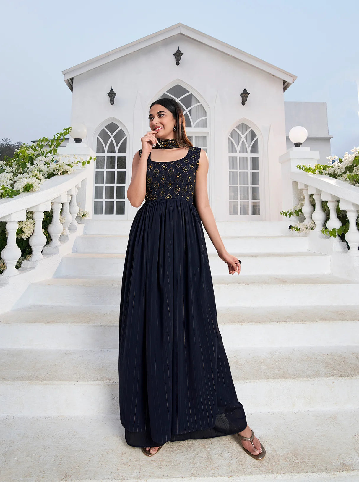 Thread work salwar suit