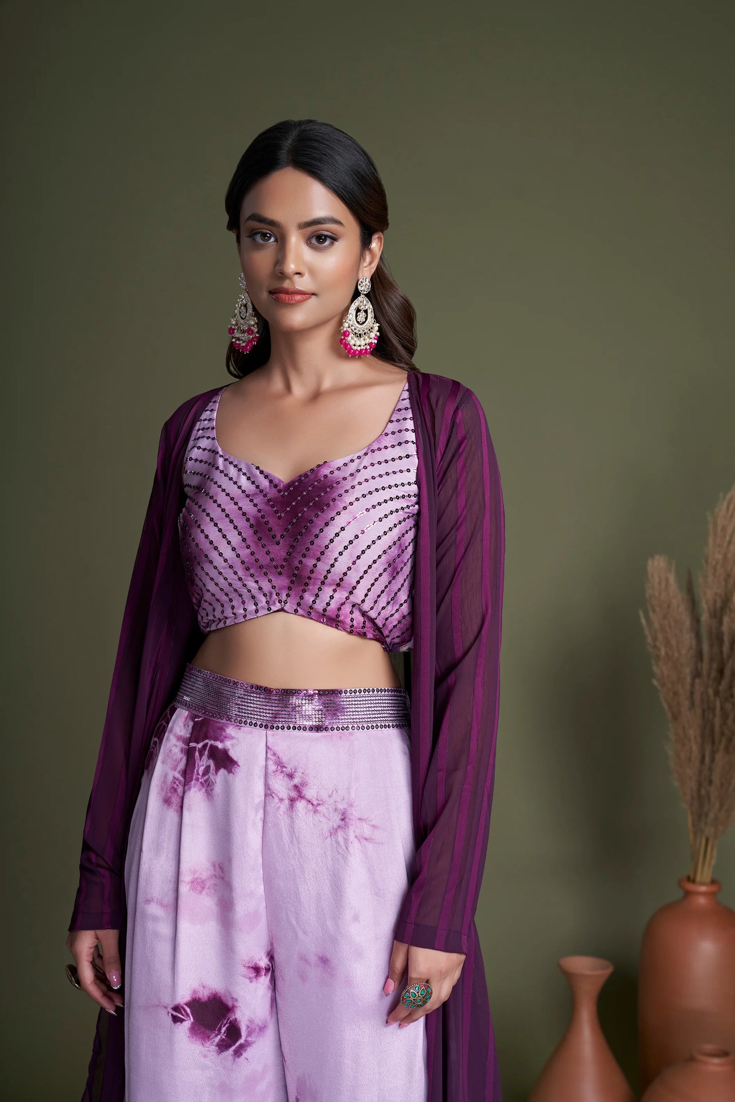 Silk palazzo choli