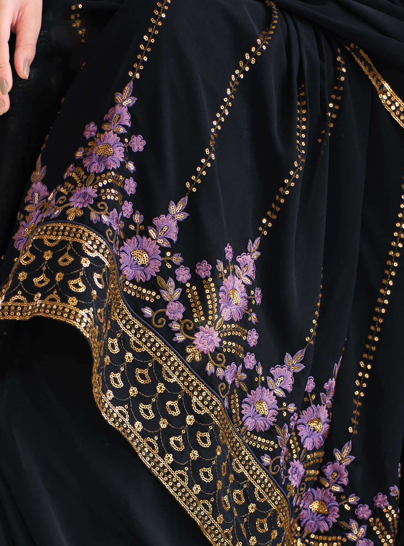 Designer Dark Blue Salwar Suit with Palazzo Set