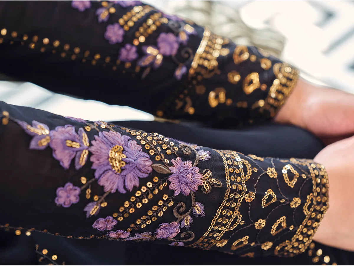 Designer Dark Blue Salwar Suit with Palazzo Set