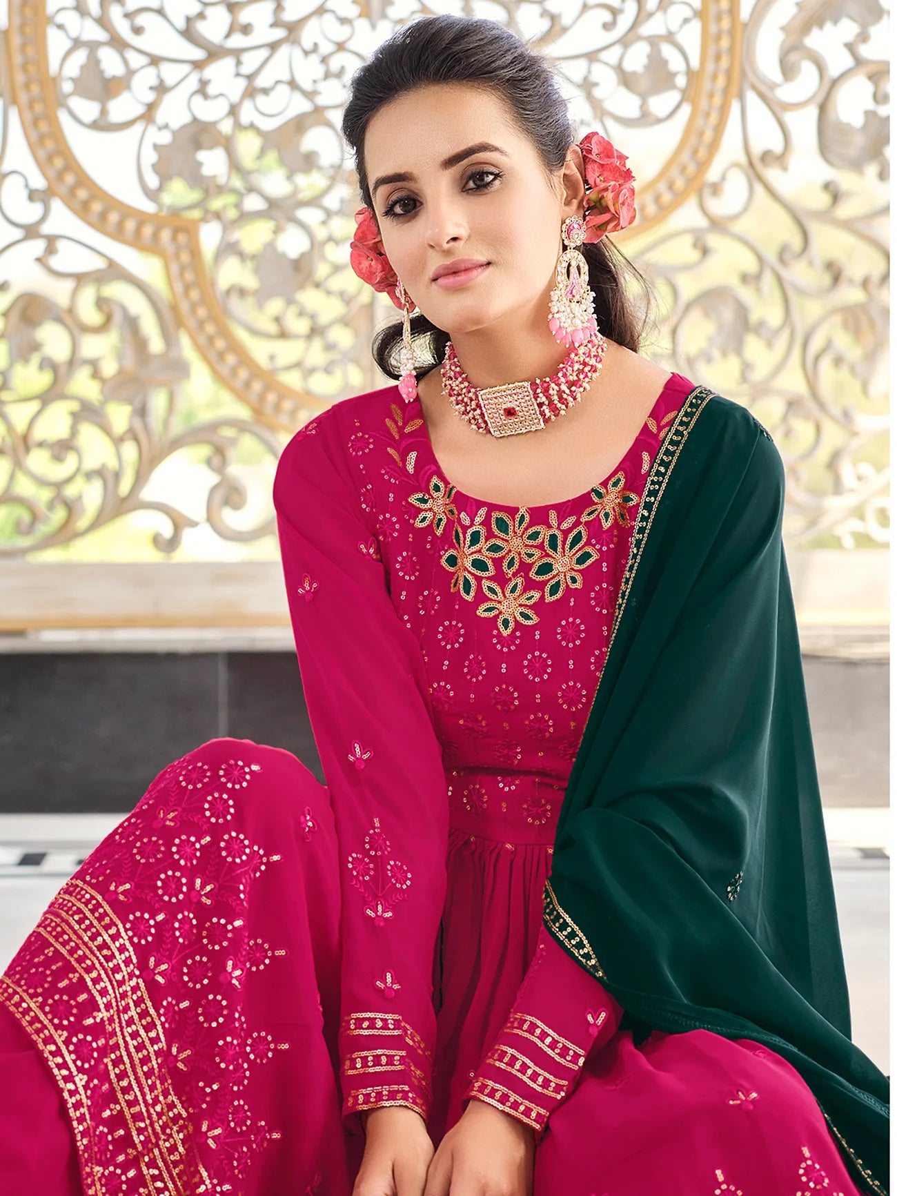 Sequence Work Palazzo Suit