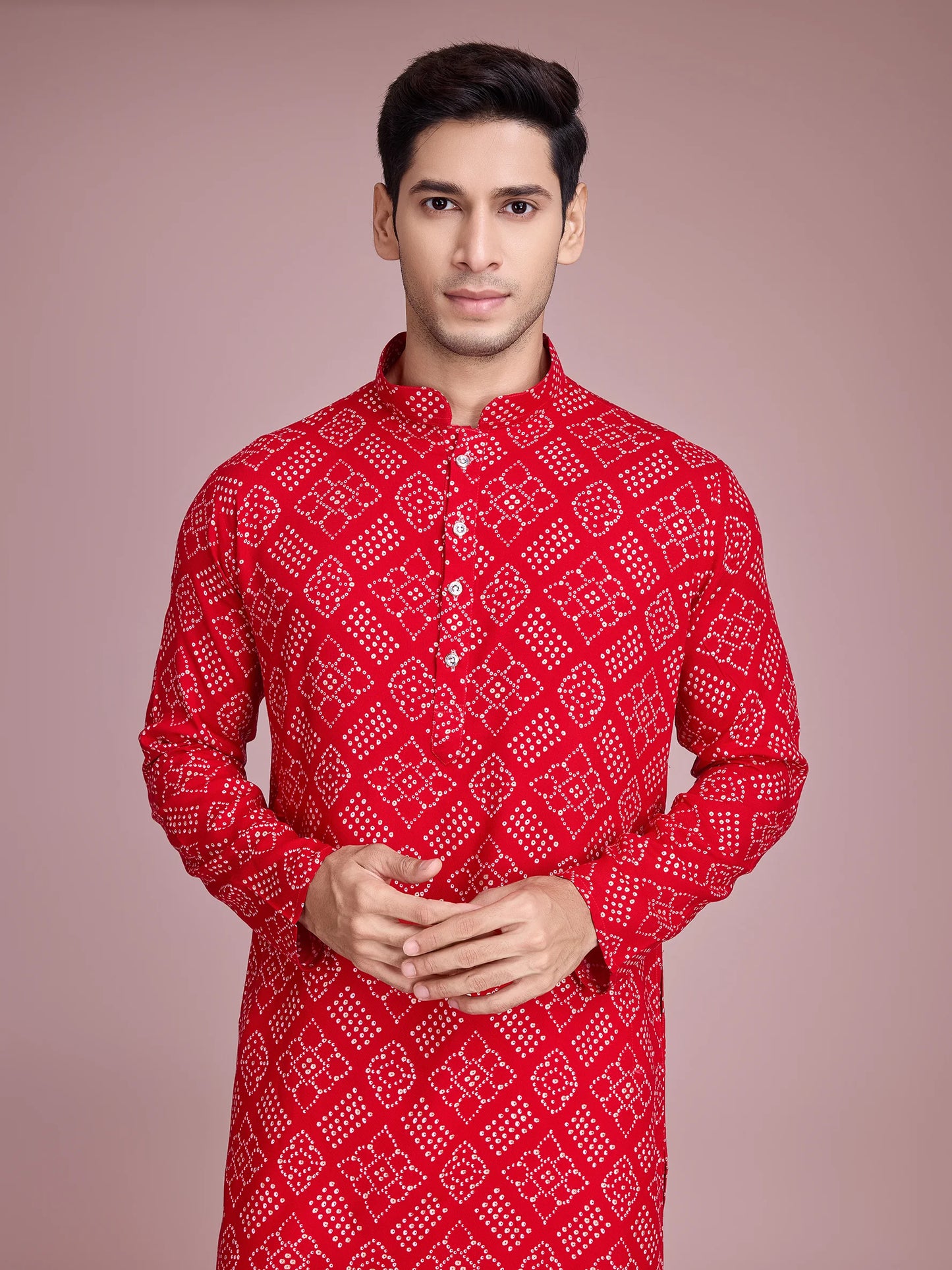 Foil Print Kurta for Men