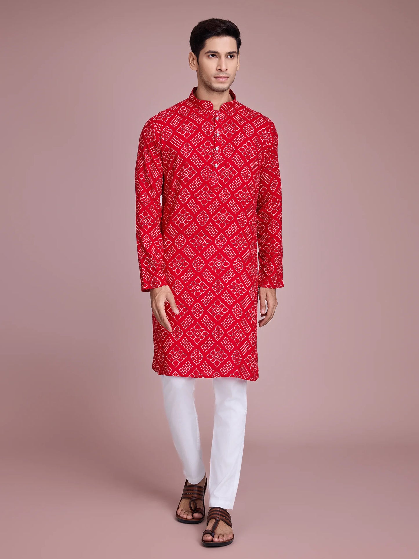 Stylish Red Kurta for Men
