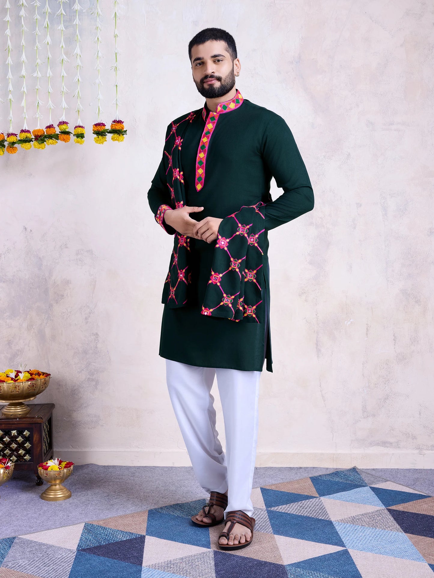 Green Kurta with Dupatta