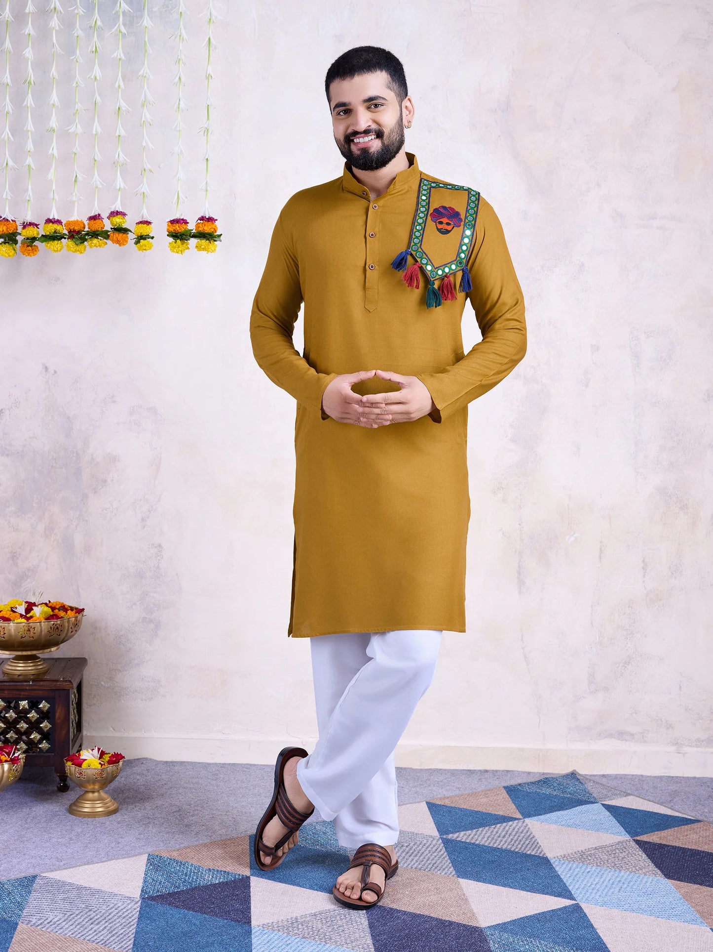 Yellow Rayon Kurta