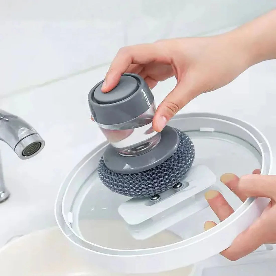 Soap Dispensing Palm brush