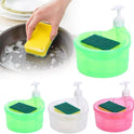 Dish Washing Soap Dispenser With Scrubber