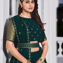 Designer Georgette Teal Green Lehenga Choli Set