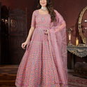 Peach designer gown
