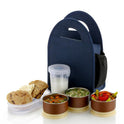 STEEL LUNCH BOX SET (4 PCS, BLACK)