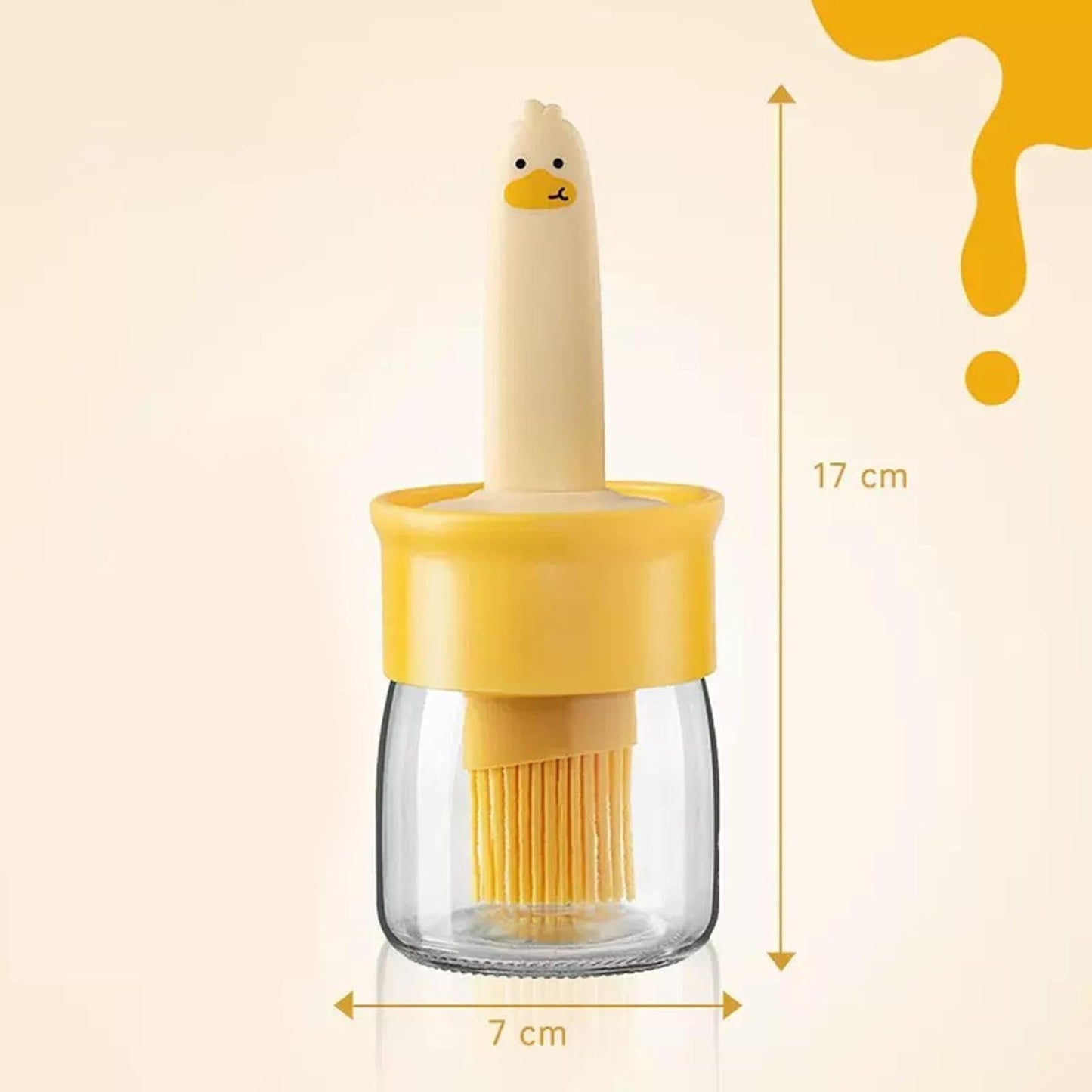 OIL DISPENSER WITH DUCK SILICON BRUSH