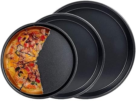 Carbon Steel Pizza Baking Pan - Set of 3