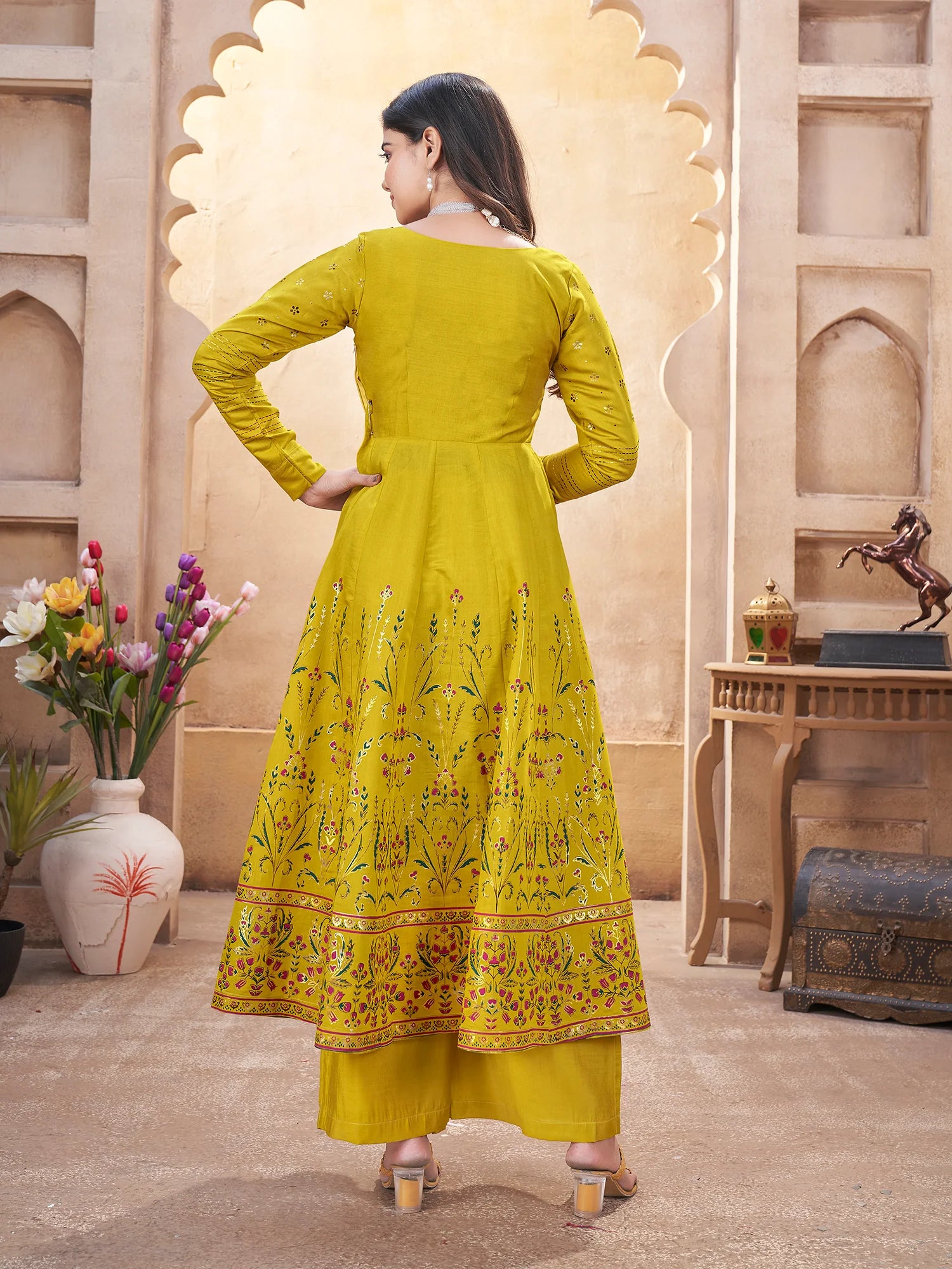 Elegant Yellow Suit for Garba