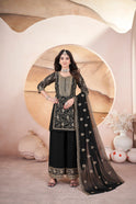 Designer Black Suit Set with Georgette Fabric