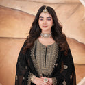 Designer Black Suit Set with Georgette Fabric