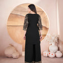 Designer Black Suit Set with Georgette Fabric