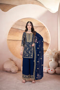 Embroidered georgette suit