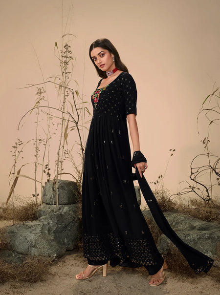 Black Georgette Salwar Suit