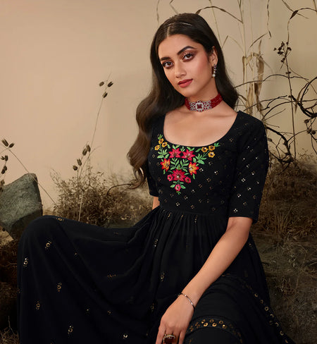Black Georgette Salwar Suit