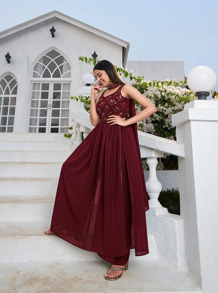 Maroon salwar suit