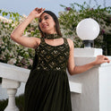 Olive Palazzo Suit with Dupatta