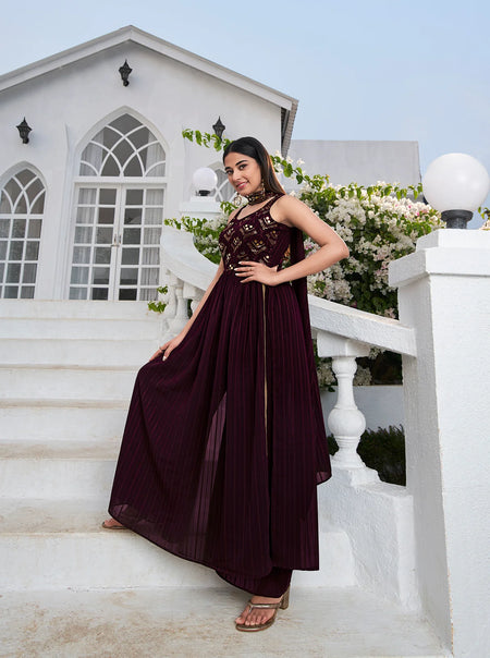 Purple Georgette Salwar Suit