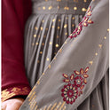 Grey Thread Work Suit