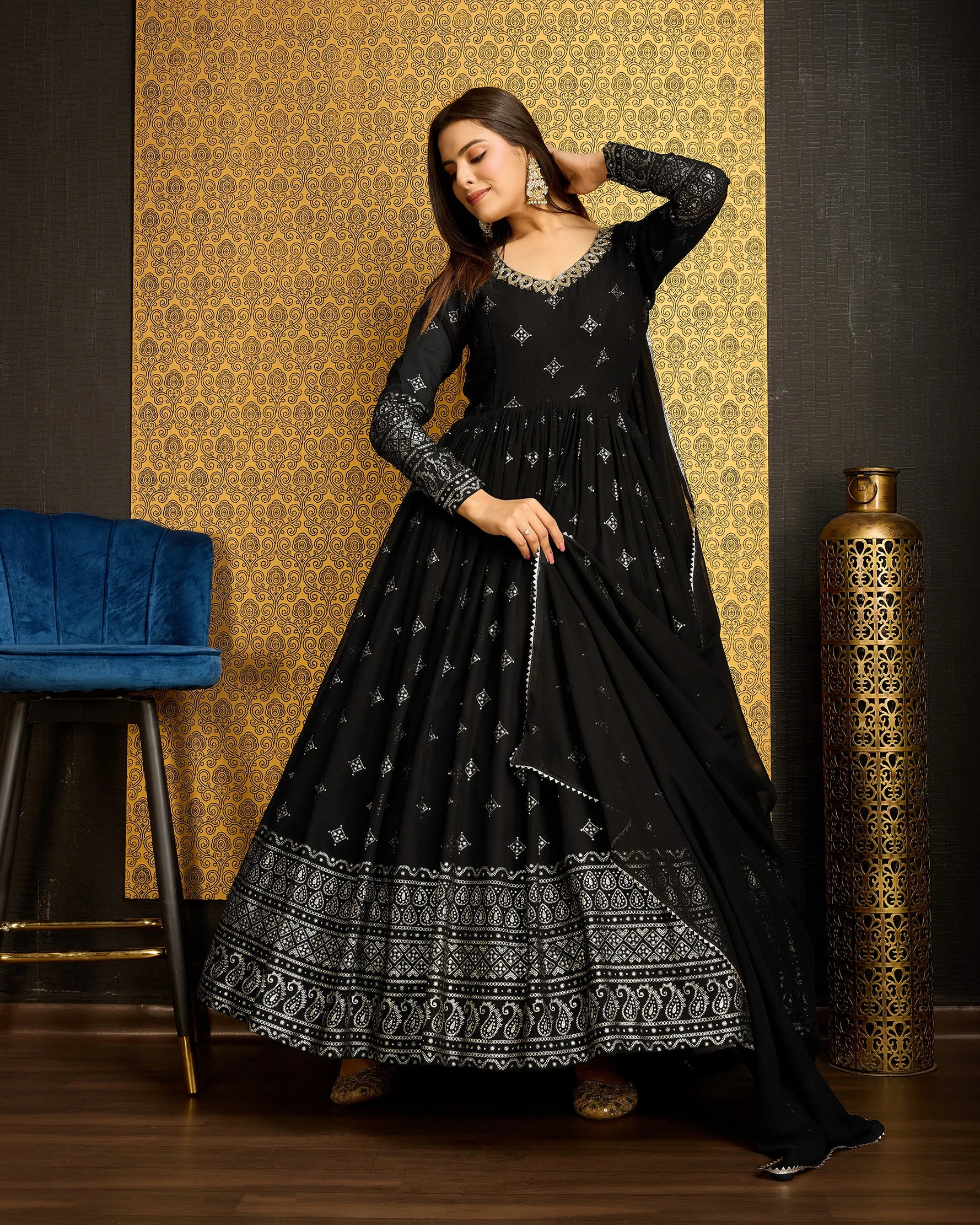 Faux Georgette Gown Online