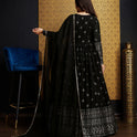 Black Georgette Party Gown