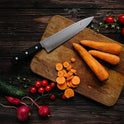 Wooden Chopping Board with Knife Set and Scissor, 6 Piece.