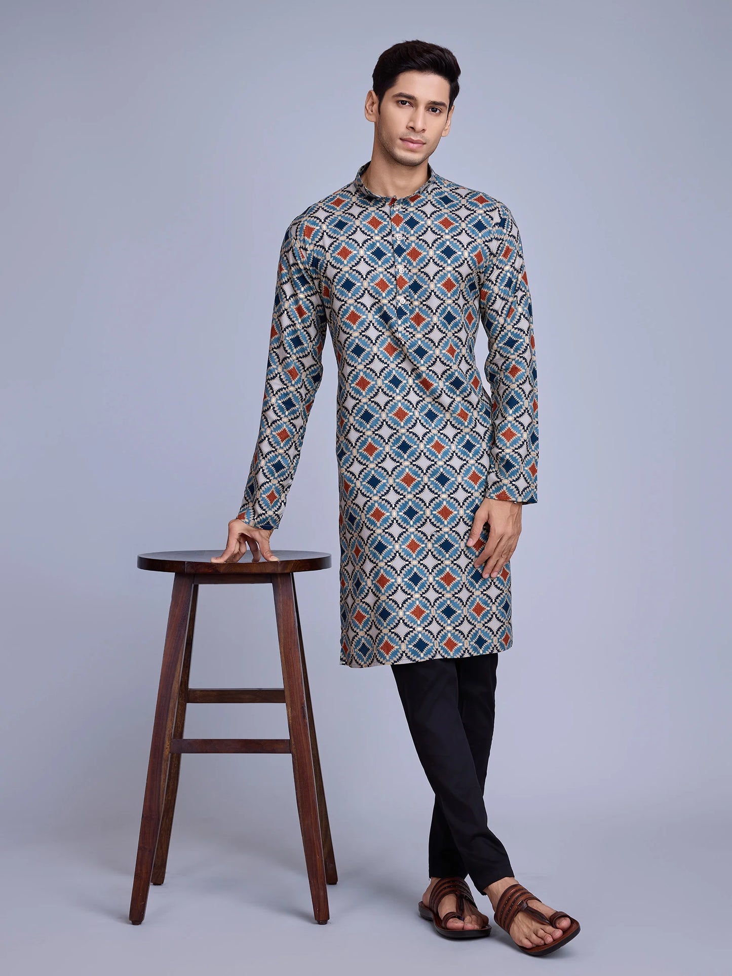 Stylish Printed Rayon Kurta for Men Kurta