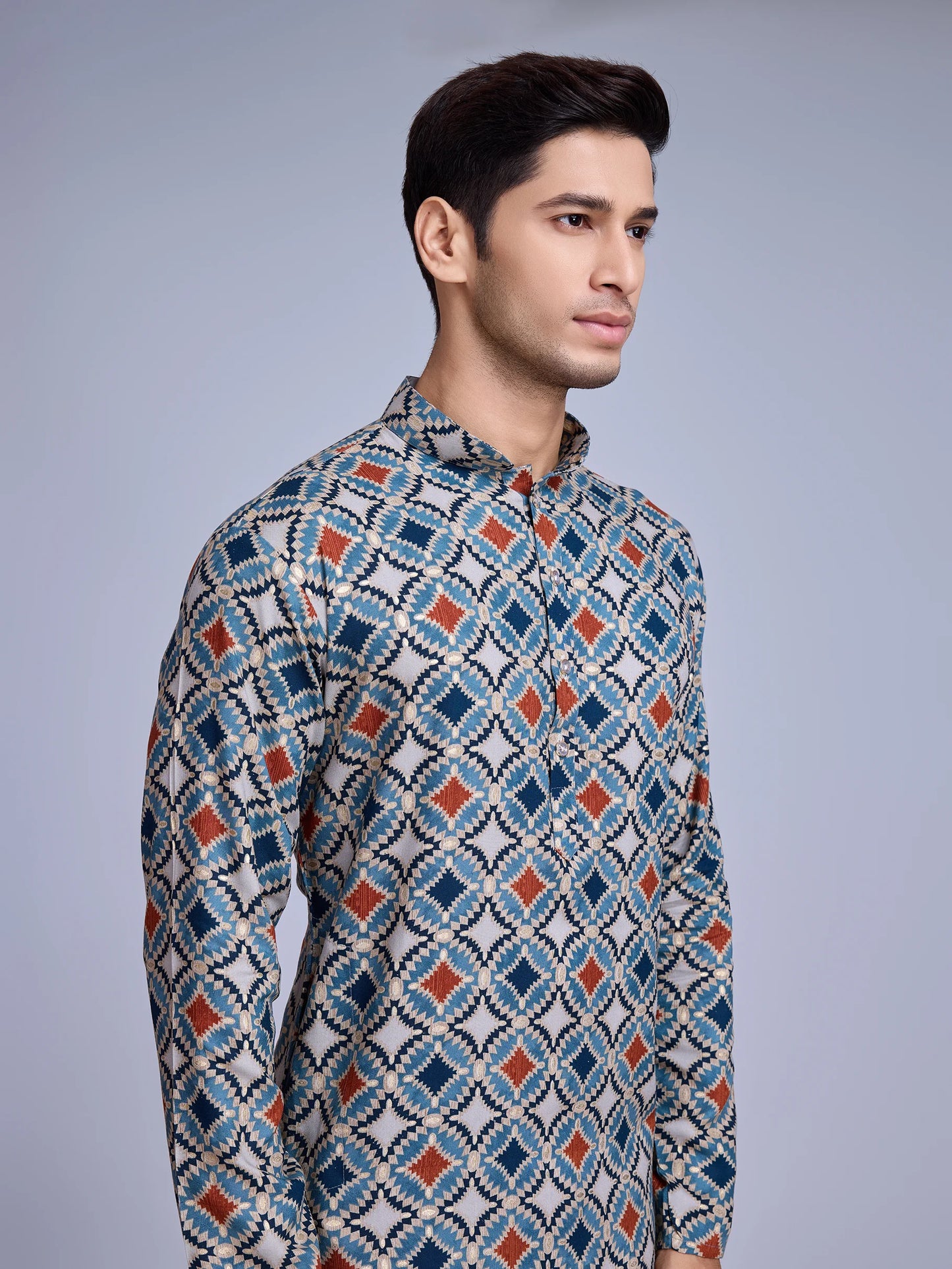 Stylish Printed Rayon Kurta for Men Kurta