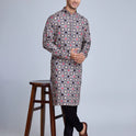 Grey men's kurta