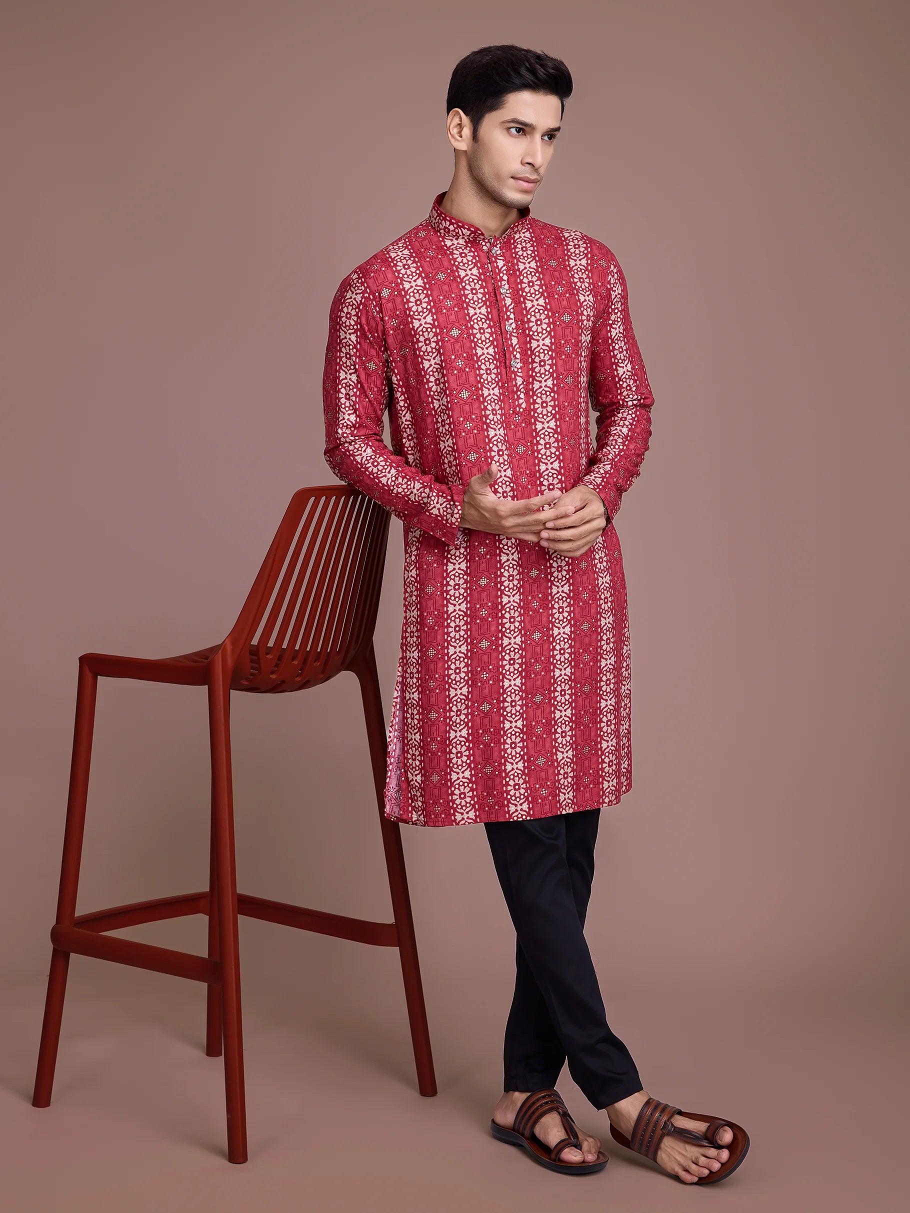 Dusty Maroon Kurta