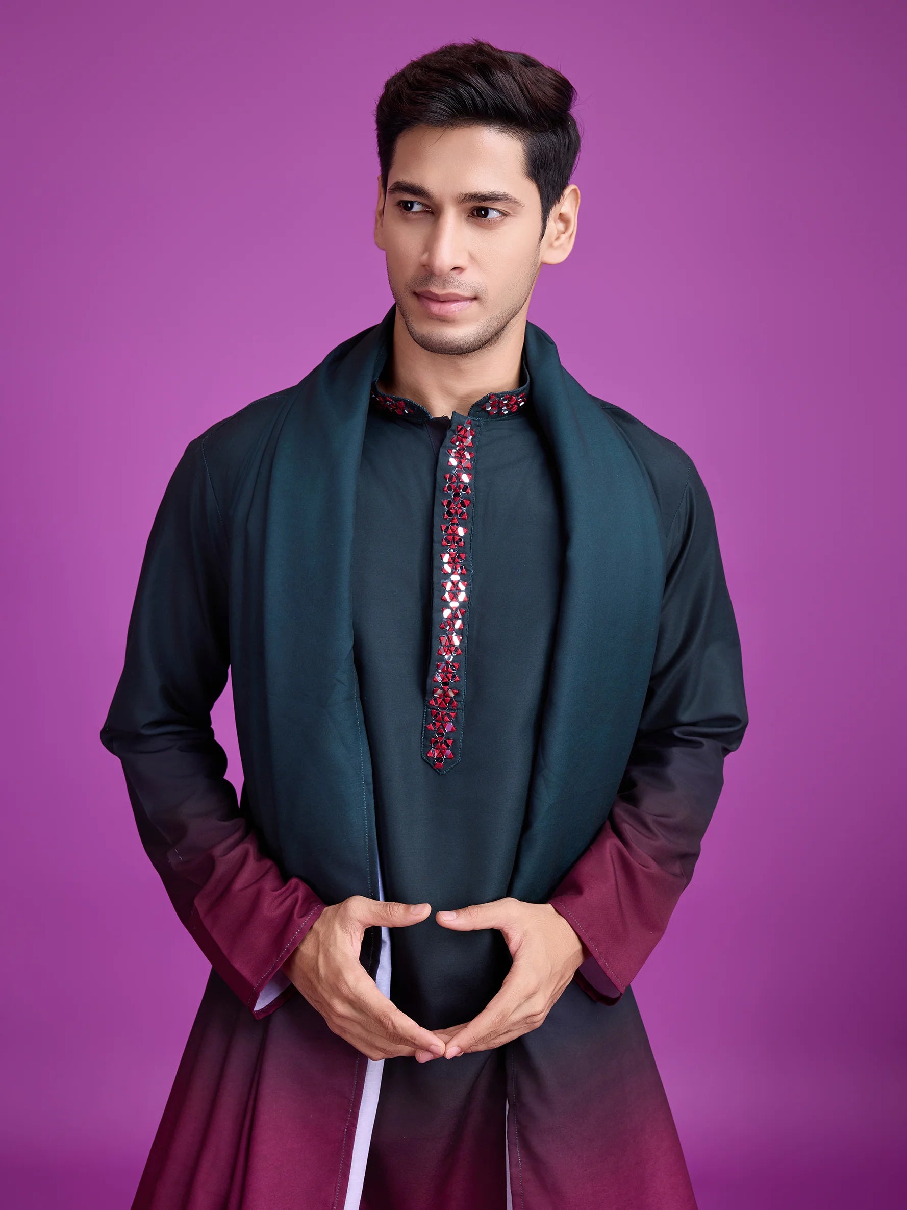 Hand Mirror Work Kurta