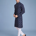 Stylish navy kurta for men