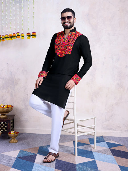 Black Rayon Kurta