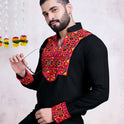 Embroidered Black Kurta