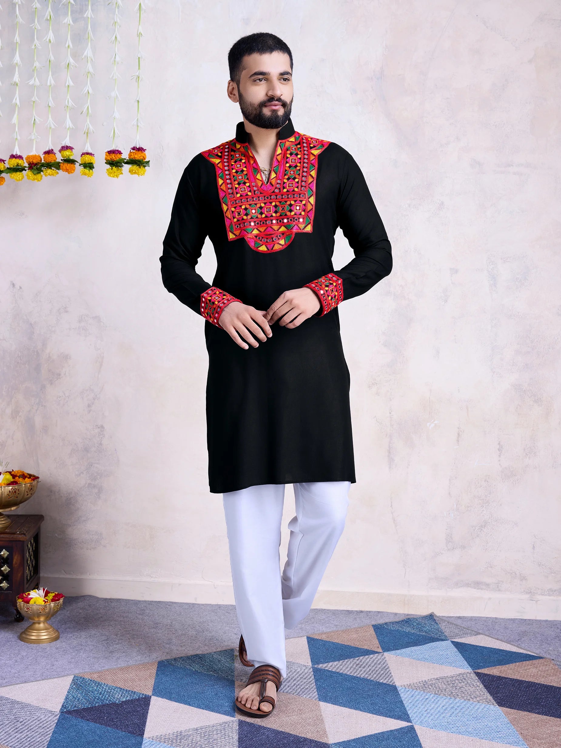 Mirror Work Kurta for Men