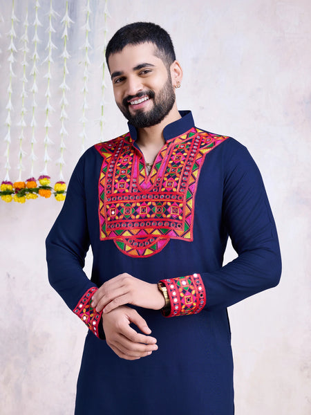 Embroidered Mirror Work Kurta