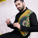 Stylish Black Kurta with Real Mirror Embroidery